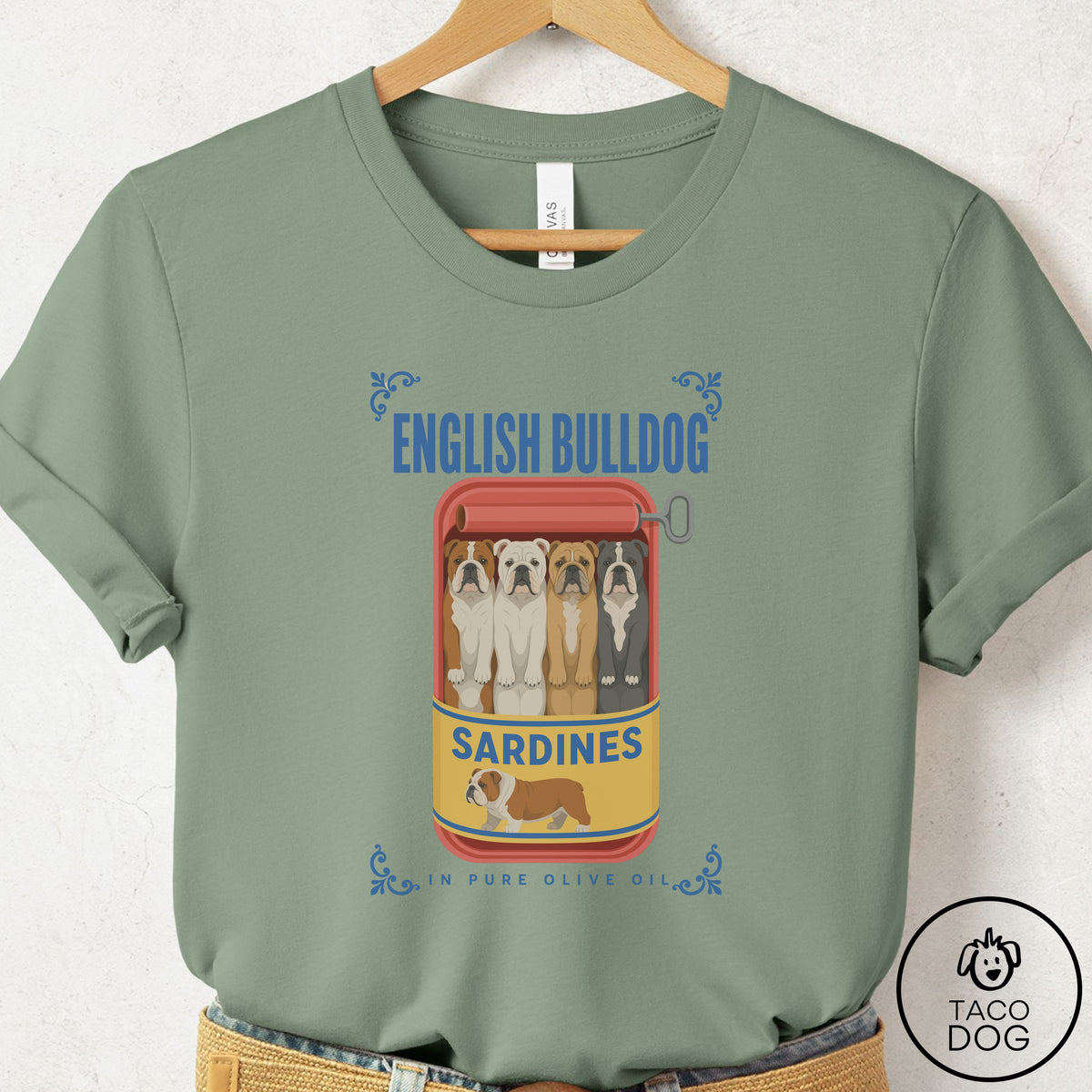 English Bulldog Sardines T-Shirt