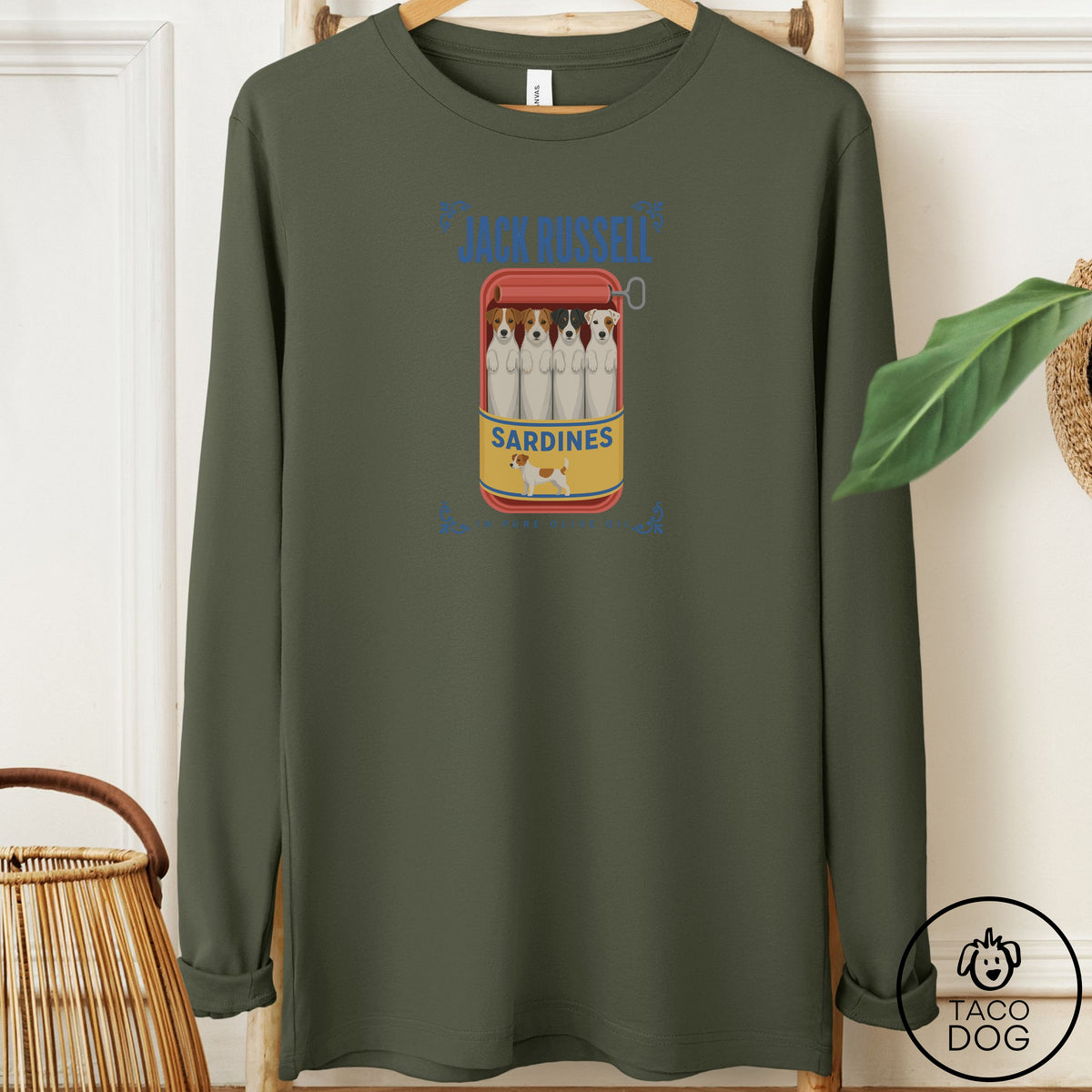 Jack Russell Sardines Long Sleeve Tee