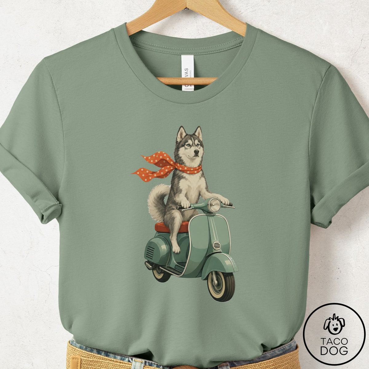 Husky Scooter T-Shirt