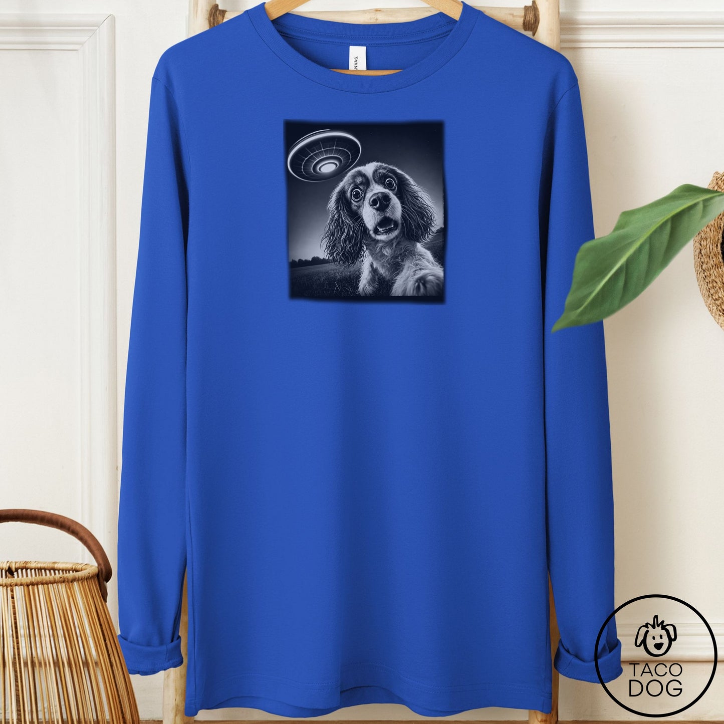 Cavalier King Charles Spaniel Selfie Long Sleeve Tee