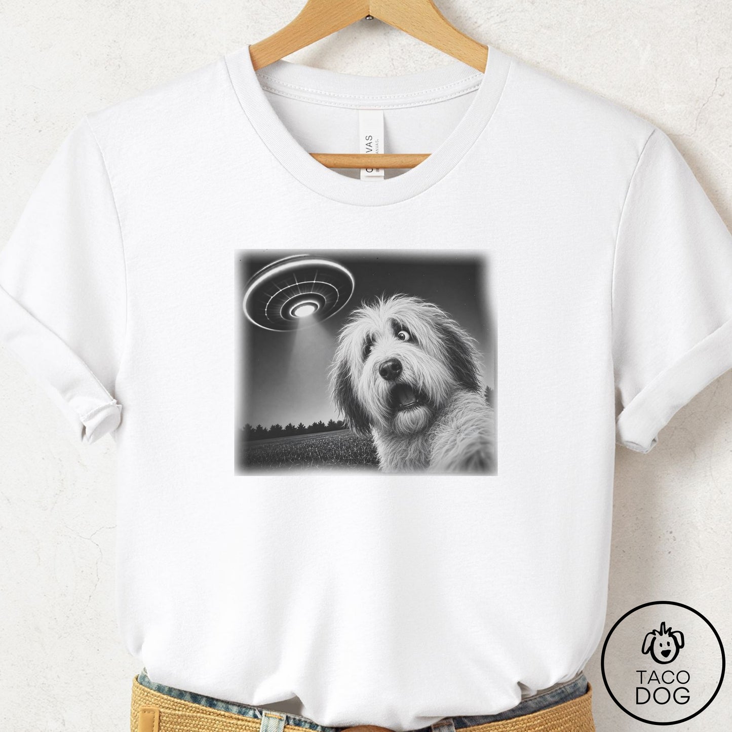 Old English Sheepdog Selfie T-Shirt