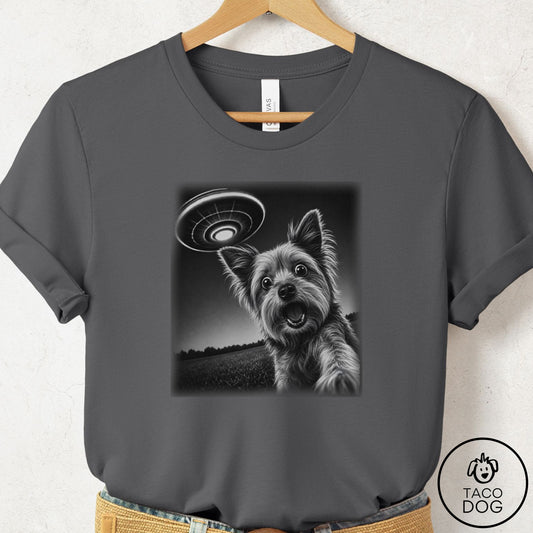 Yorkshire Terrier Yorkie Selfie T-Shirt Asphalt Taco-Dog
