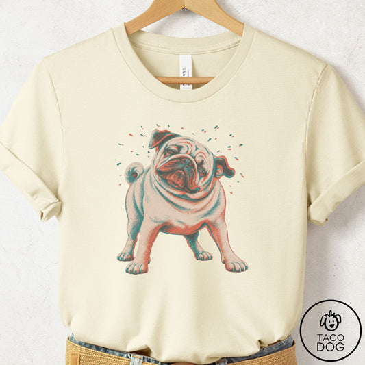 Pug Shake T-Shirt Natural Taco-Dog