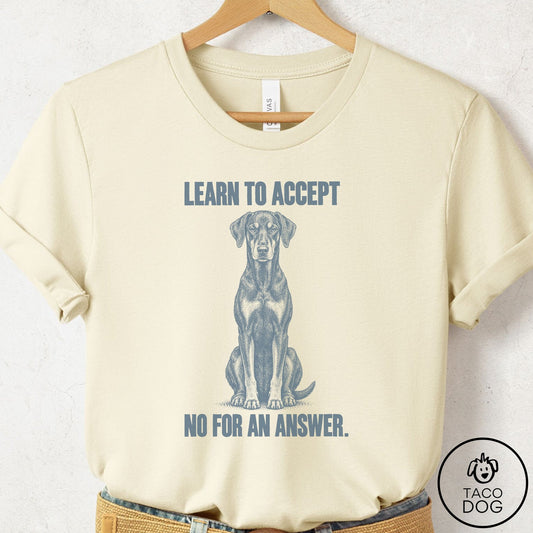 Doberman Spokesdog T-Shirt Natural Taco-Dog