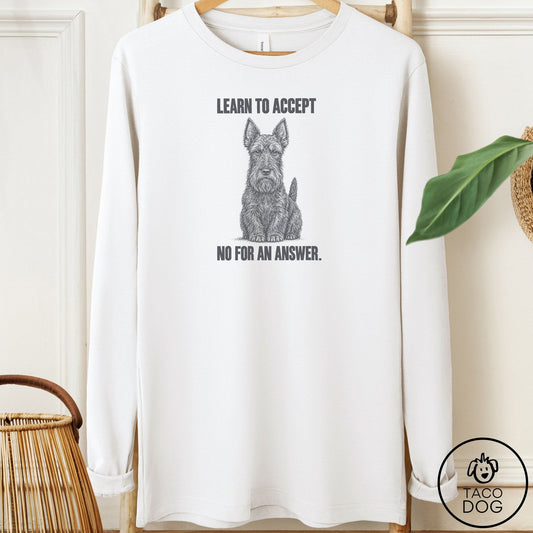 Scottie Spokesdog Long Sleeve Tee White Taco-Dog