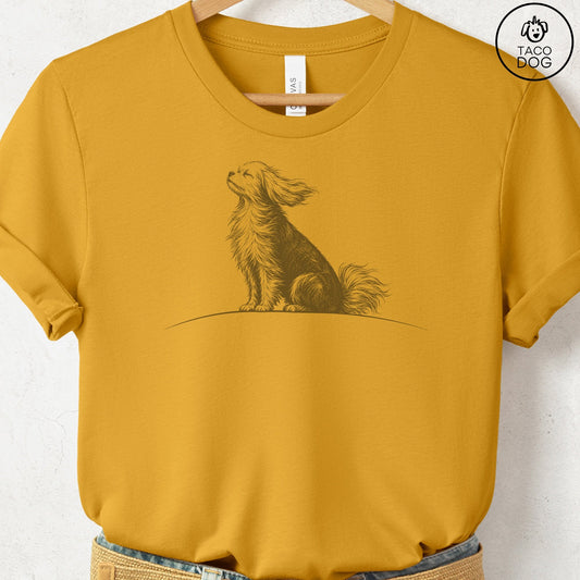 Maltese Tail Wind T-Shirt Mustard Taco-Dog