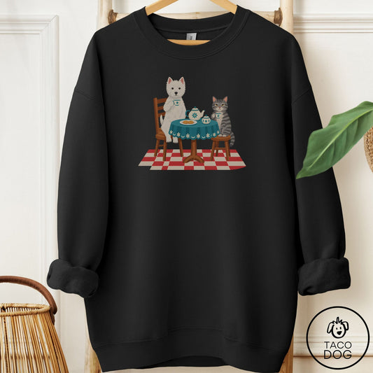 Westie Tea With The Enemy Sweatshirt Black Taco-Dog