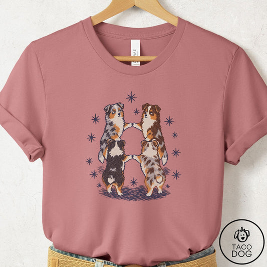 Australian Shepherd The Ritual T-Shirt Mauve Taco-Dog