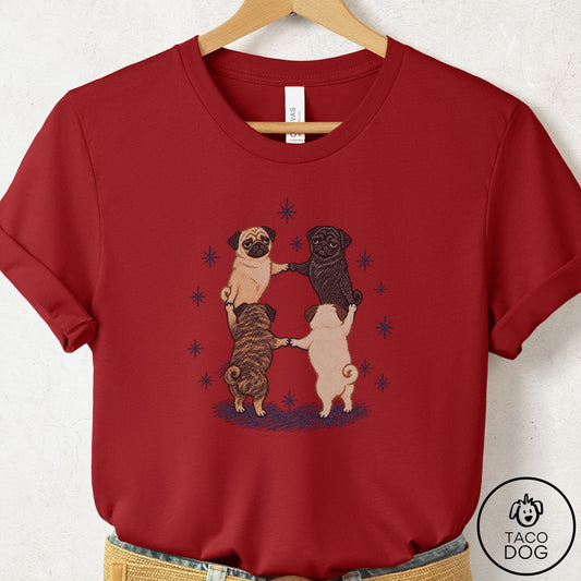 Pug The Ritual T-Shirt Canvas Red Taco-Dog