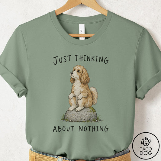 Havanese Thinking Nothing Rock T-Shirt Sage Taco-Dog