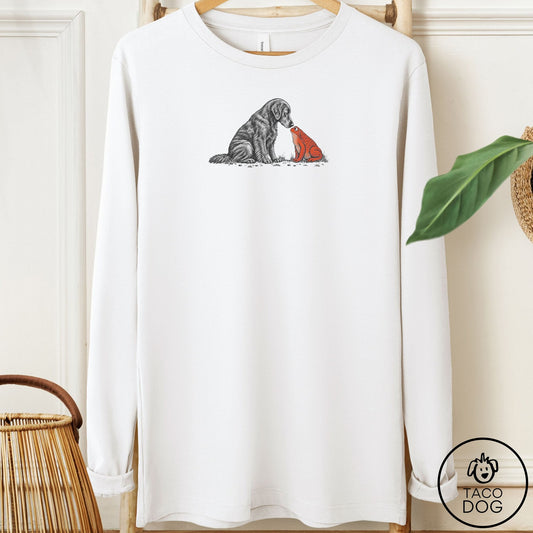Flat-Coated Retriever Toad Watch Long Sleeve Tee White Taco-Dog