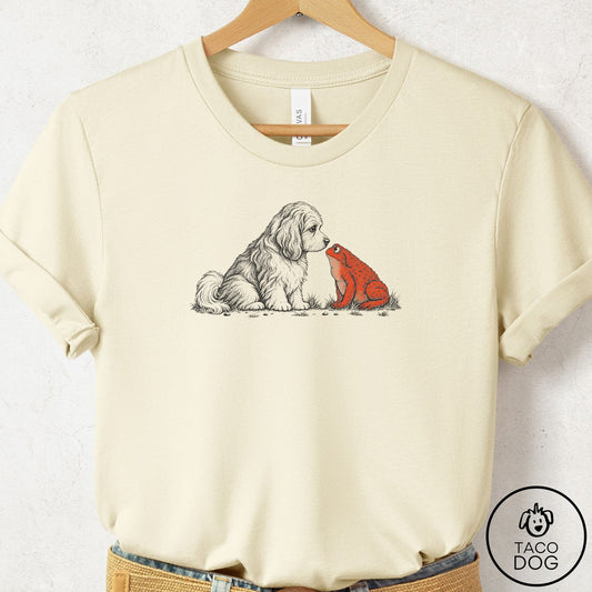 Havanese Toad Watch T-Shirt Natural Taco-Dog