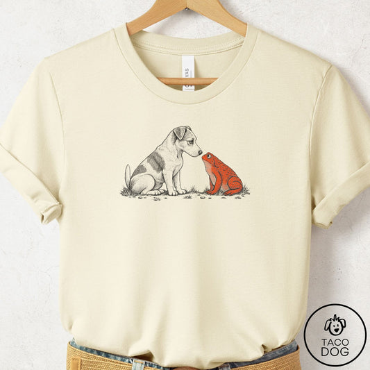 Jack Russell Toad Watch T-Shirt Natural Taco-Dog