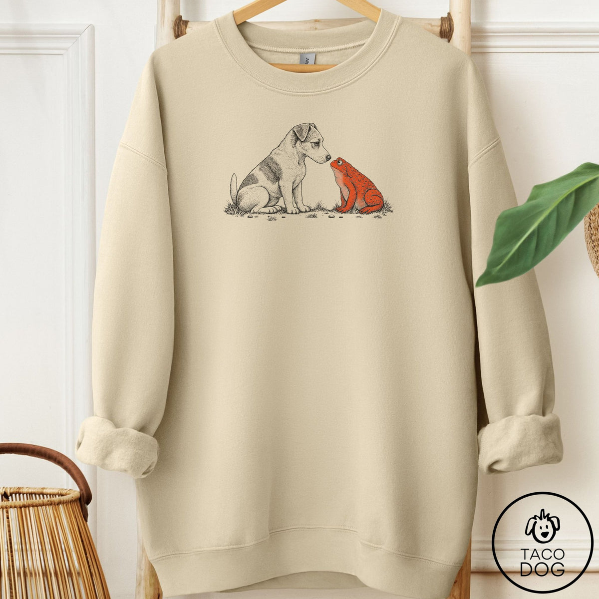 Jack Russell Toad Watch Sweatshirt Sand Taco-Dog