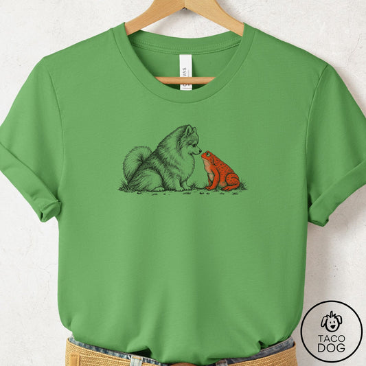 Pomeranian Toad Watch T-Shirt Leaf Taco-Dog