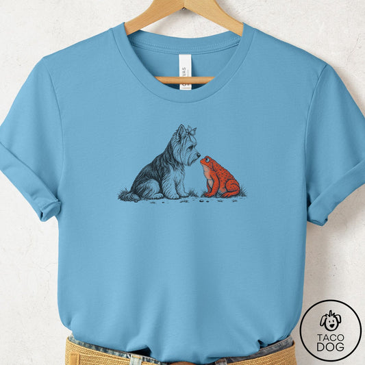 Yorkshire Terrier Yorkie Toad Watch T-Shirt Ocean Blue Taco-Dog