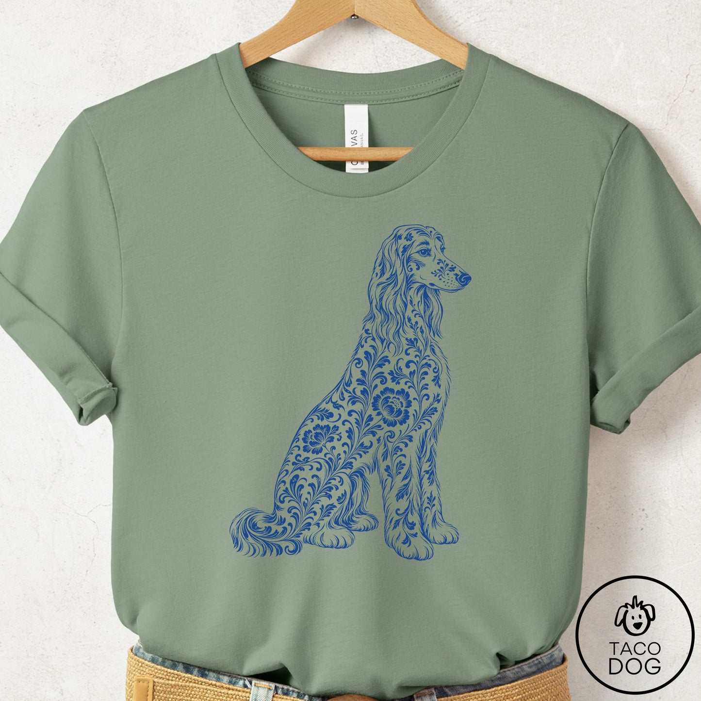 Afghan Hound Toile T-Shirt