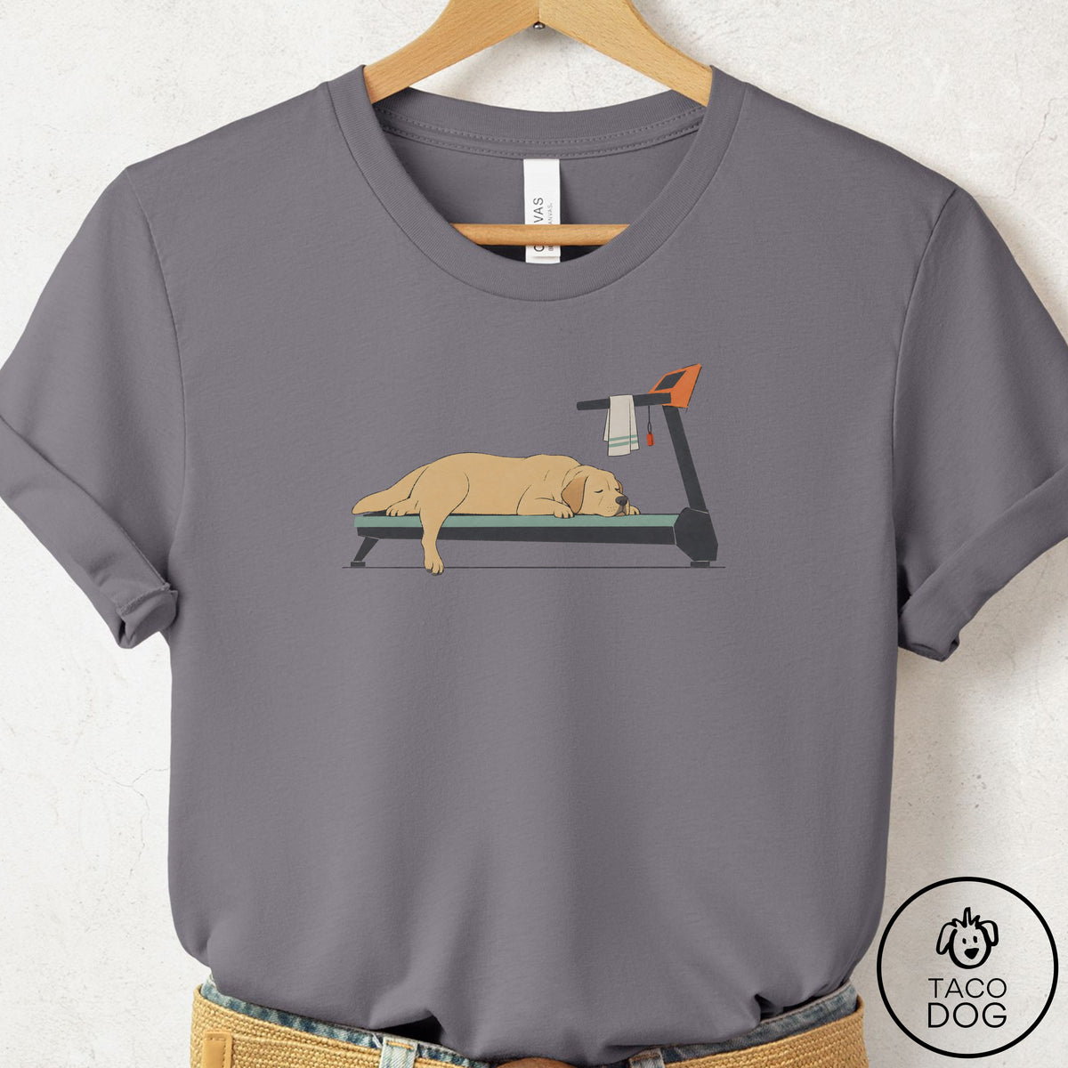 Labrador Retriever Treadmill T-Shirt Storm Taco-Dog