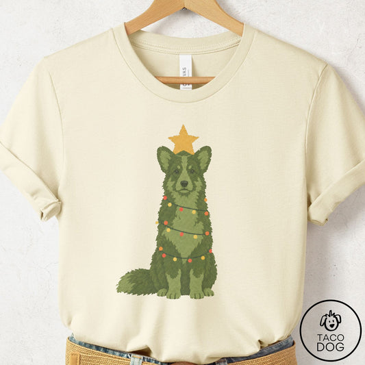 Cardigan Welsh Corgi Christmas Tree T-Shirt