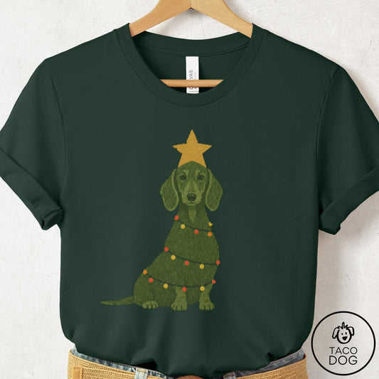 Dachshund Christmas Tree T-Shirt