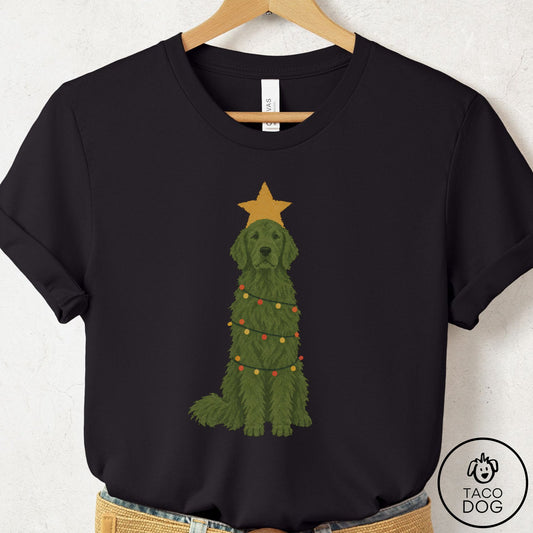 Golden Retriever Christmas Tree T-Shirt