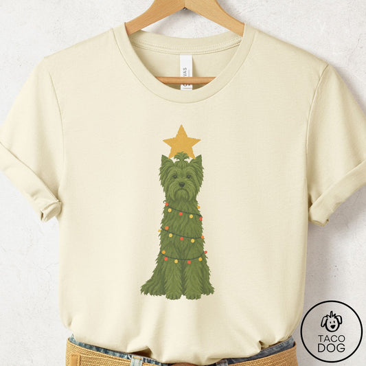 Yorkshire Terrier Yorkie Christmas Tree T-Shirt
