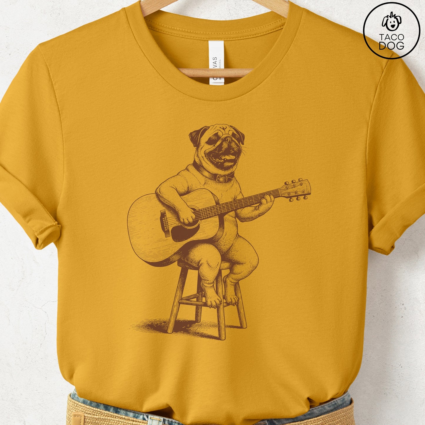 Pug Unplugged T-Shirt Taco-Dog