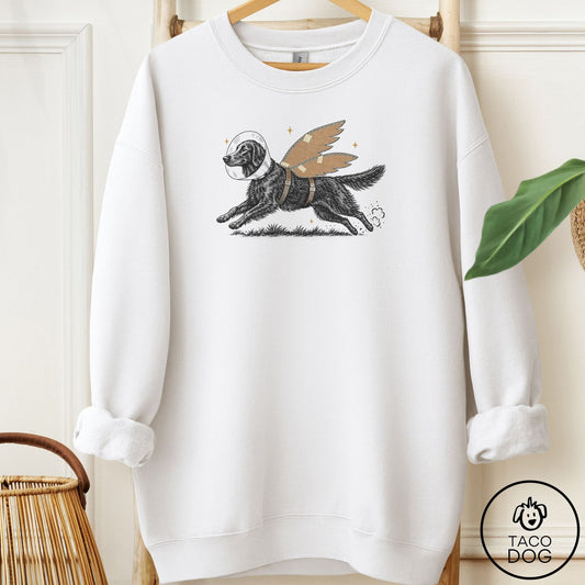 Flat-Coated Retriever Vet Wings Sweatshirt White Taco-Dog