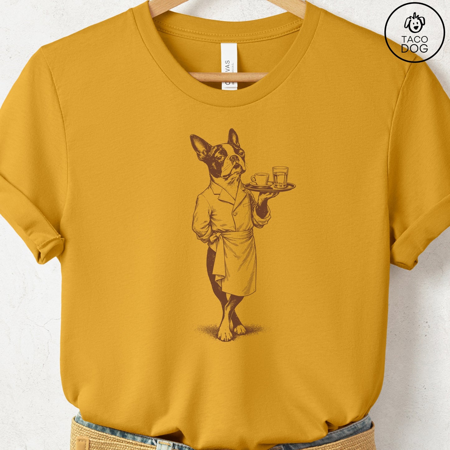 Boston Terrier Waiter T-Shirt