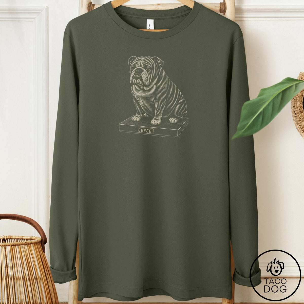 English Bulldog Weigh In Long Sleeve Tee