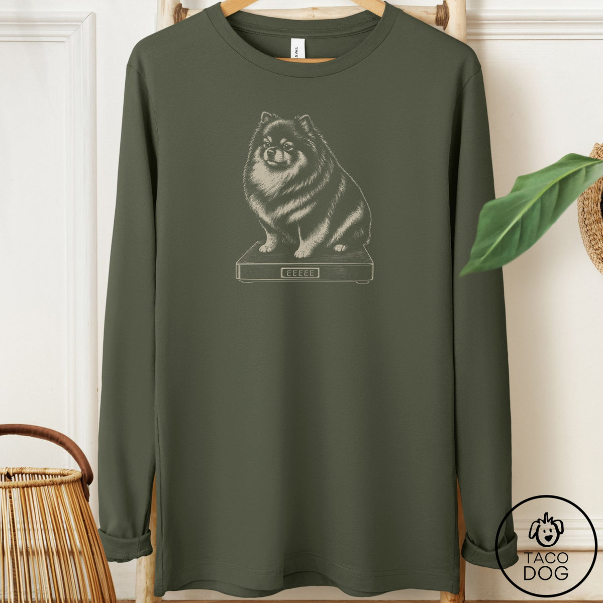 Pomeranian Weigh In Long Sleeve Tee
