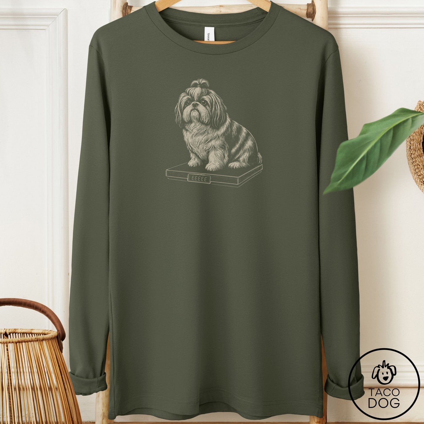 Shih Tzu Weigh In Long Sleeve Tee