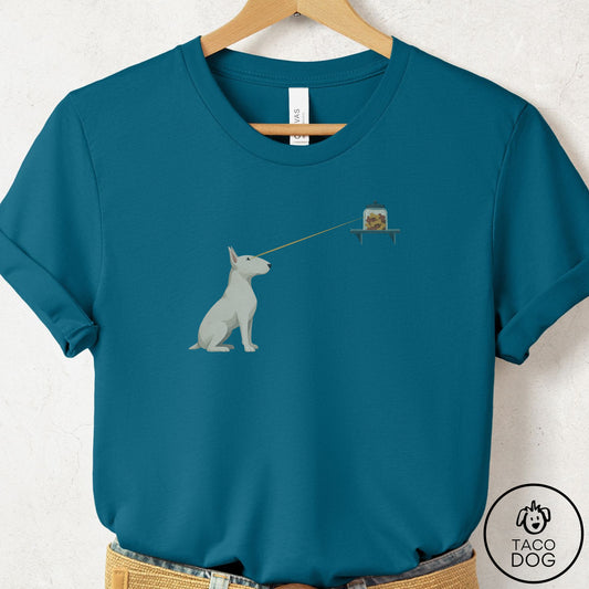 Bull Terrier Willpower T-Shirt Deep Teal Taco-Dog