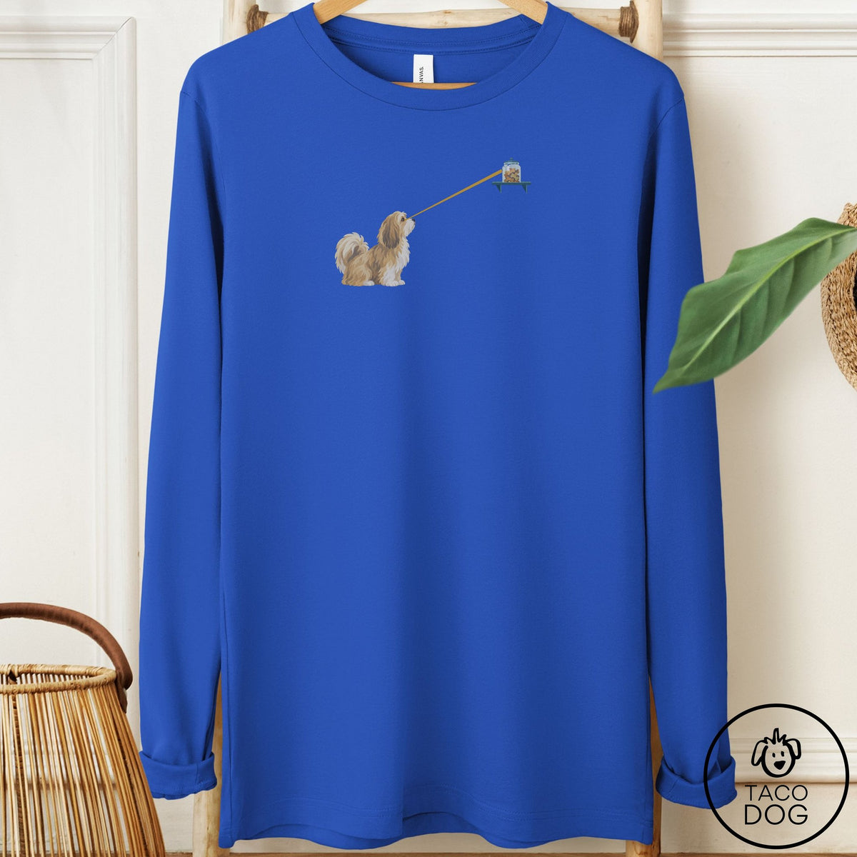 Havanese Willpower Long Sleeve Tee True Royal Taco-Dog