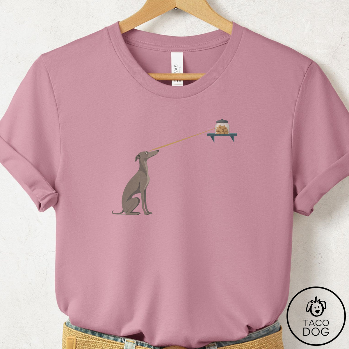 Italian Greyhound Whippet Willpower T-Shirt Orchid Taco-Dog