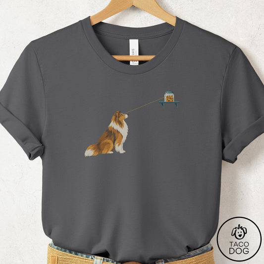 Shetland Sheepdog Willpower T-Shirt Asphalt Taco-Dog