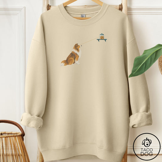 Shetland Sheepdog Willpower Sweatshirt Sand Taco-Dog