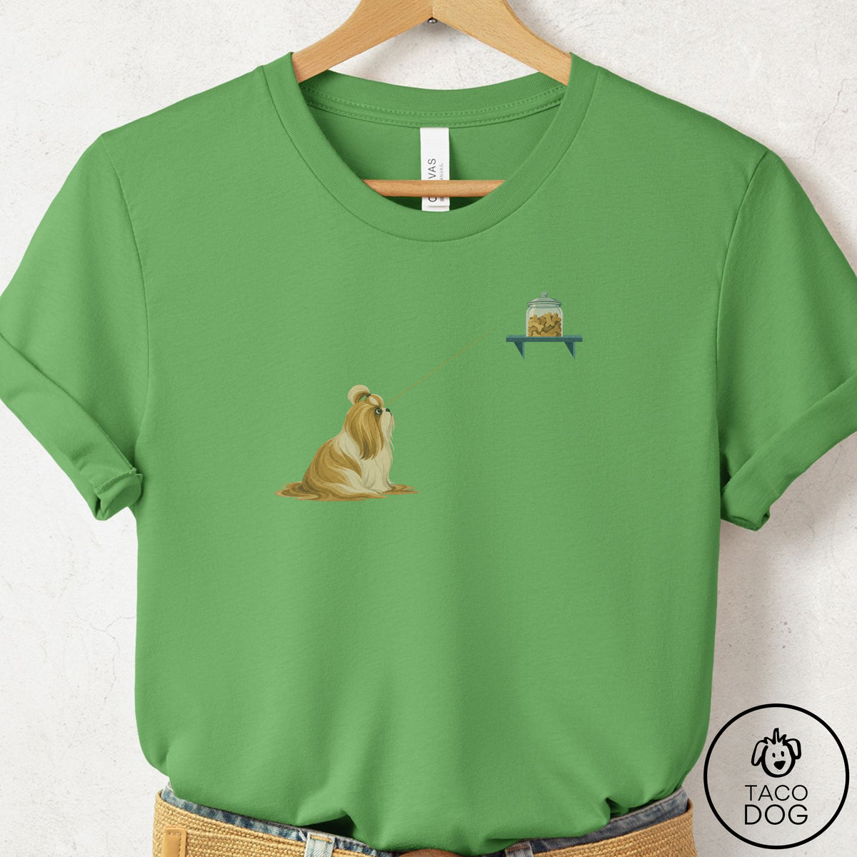 Shih Tzu Willpower T-Shirt Leaf Taco-Dog