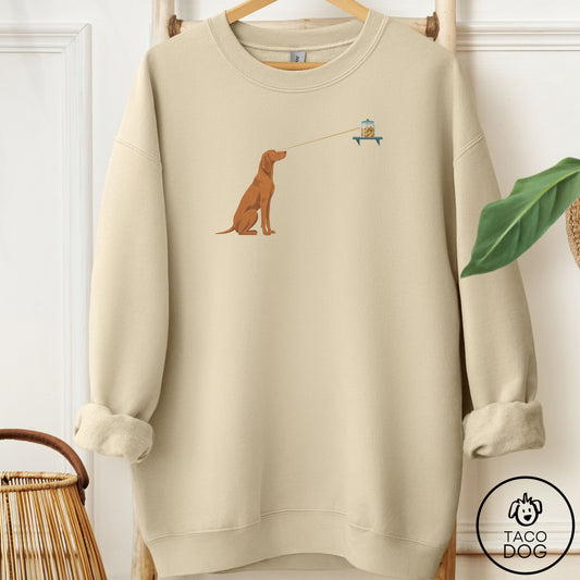Vizsla Willpower Sweatshirt Sand Taco-Dog