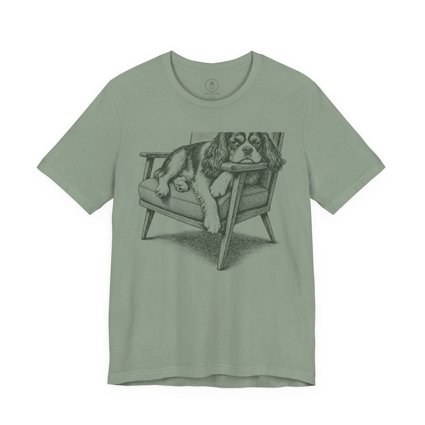 Cavalier King Charles Spaniel Occupied T-Shirt Sage Taco-Dog