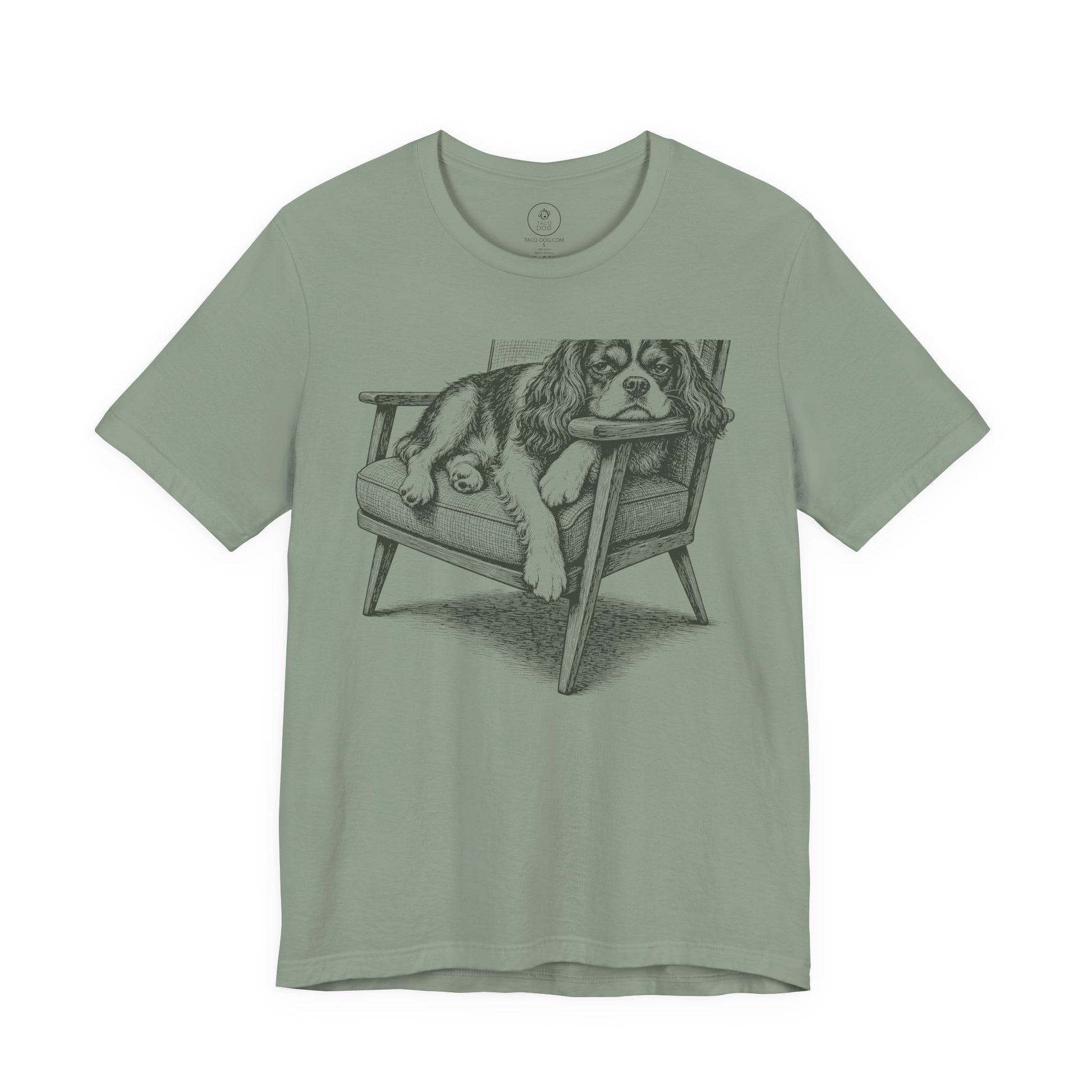 Cavalier King Charles Spaniel Occupied T-Shirt Sage Taco-Dog