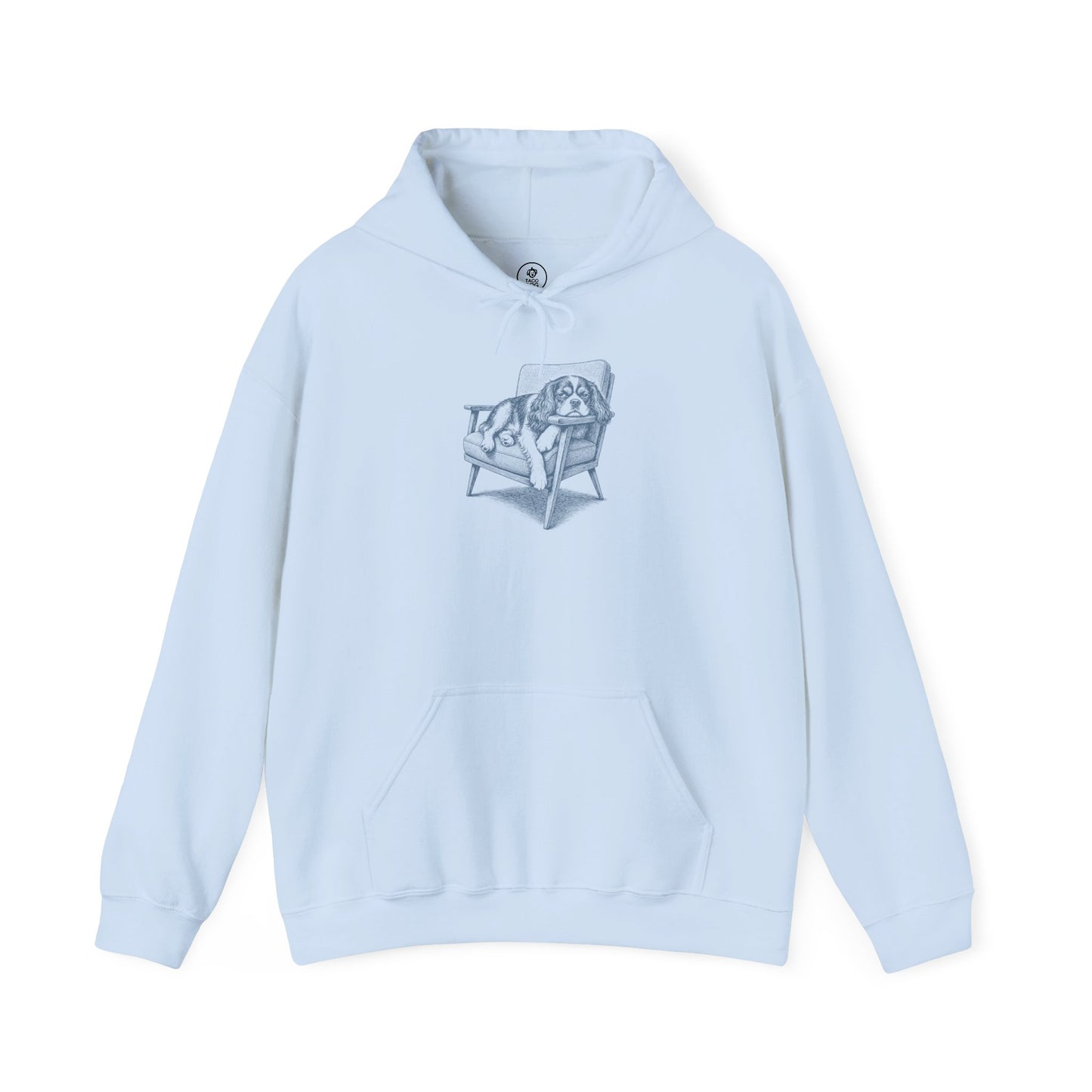 Cavalier King Charles Spaniel Occupied Hoodie Light Blue Taco-Dog