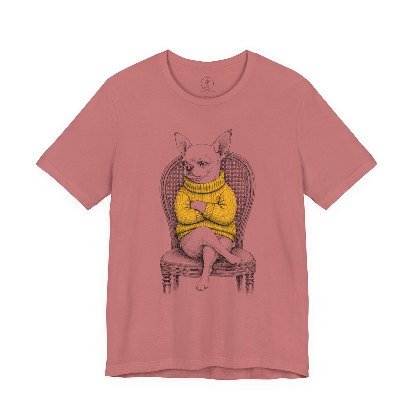 Chihuahua Reluctant Turtleneck T-Shirt