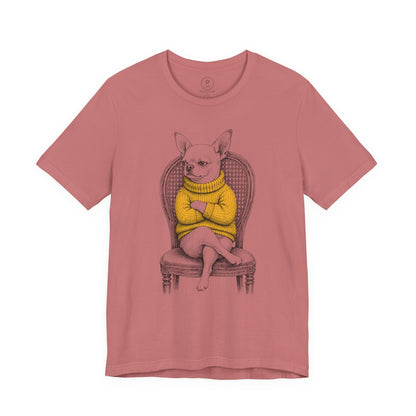 Chihuahua Reluctant Turtleneck T-Shirt