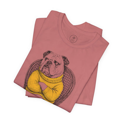 English Bulldog Reluctant Turtleneck T-Shirt