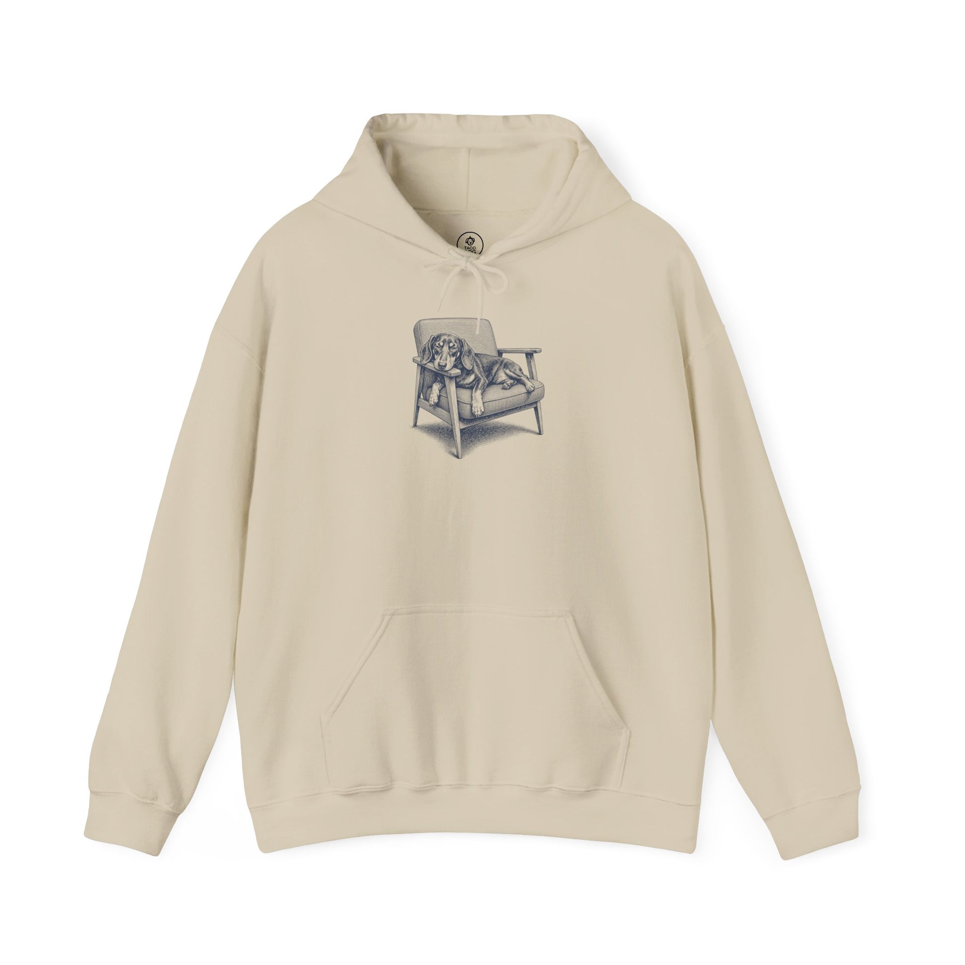 Dachshund Occupied Hoodie Sand Taco-Dog