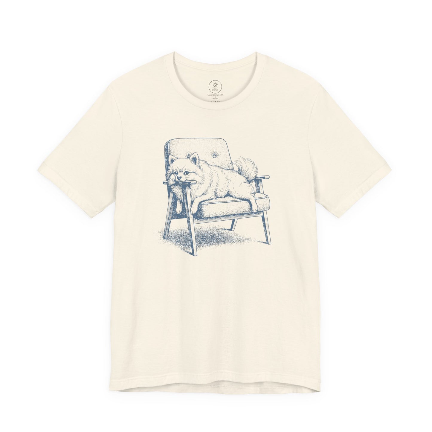Pomeranian Occupied T-Shirt Natural Taco-Dog