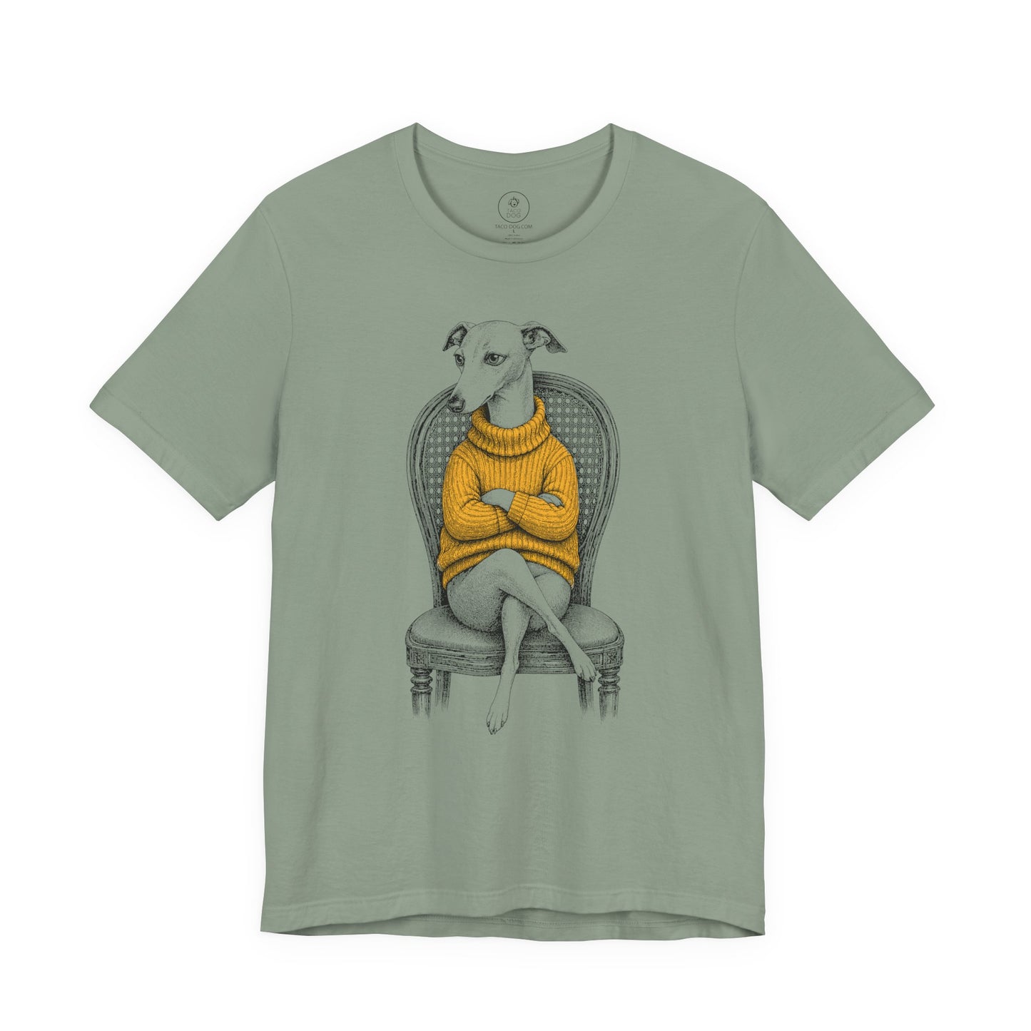 Italian Greyhound Whippet Reluctant Turtleneck T-Shirt