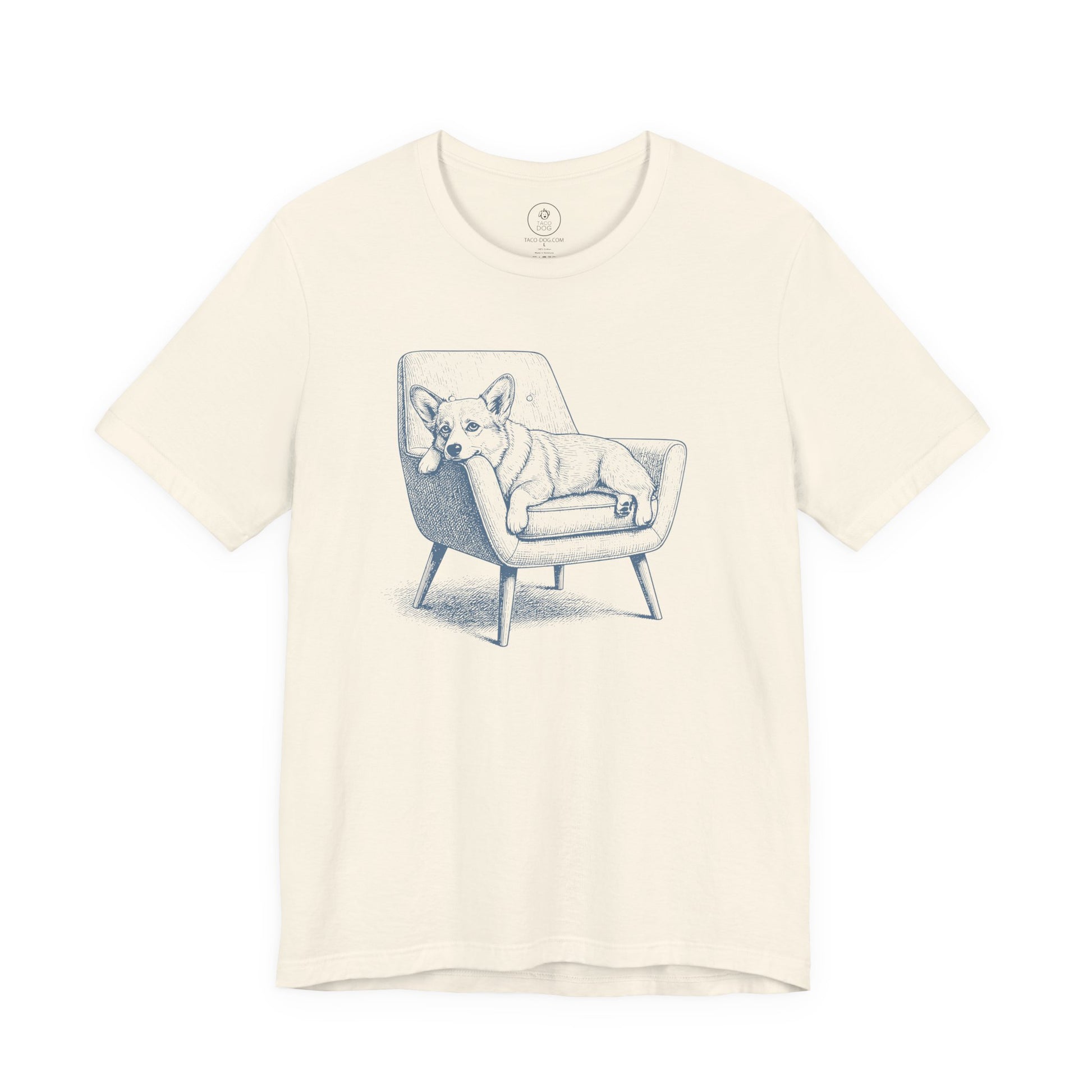 Corgi Occupied T-Shirt Natural Taco-Dog