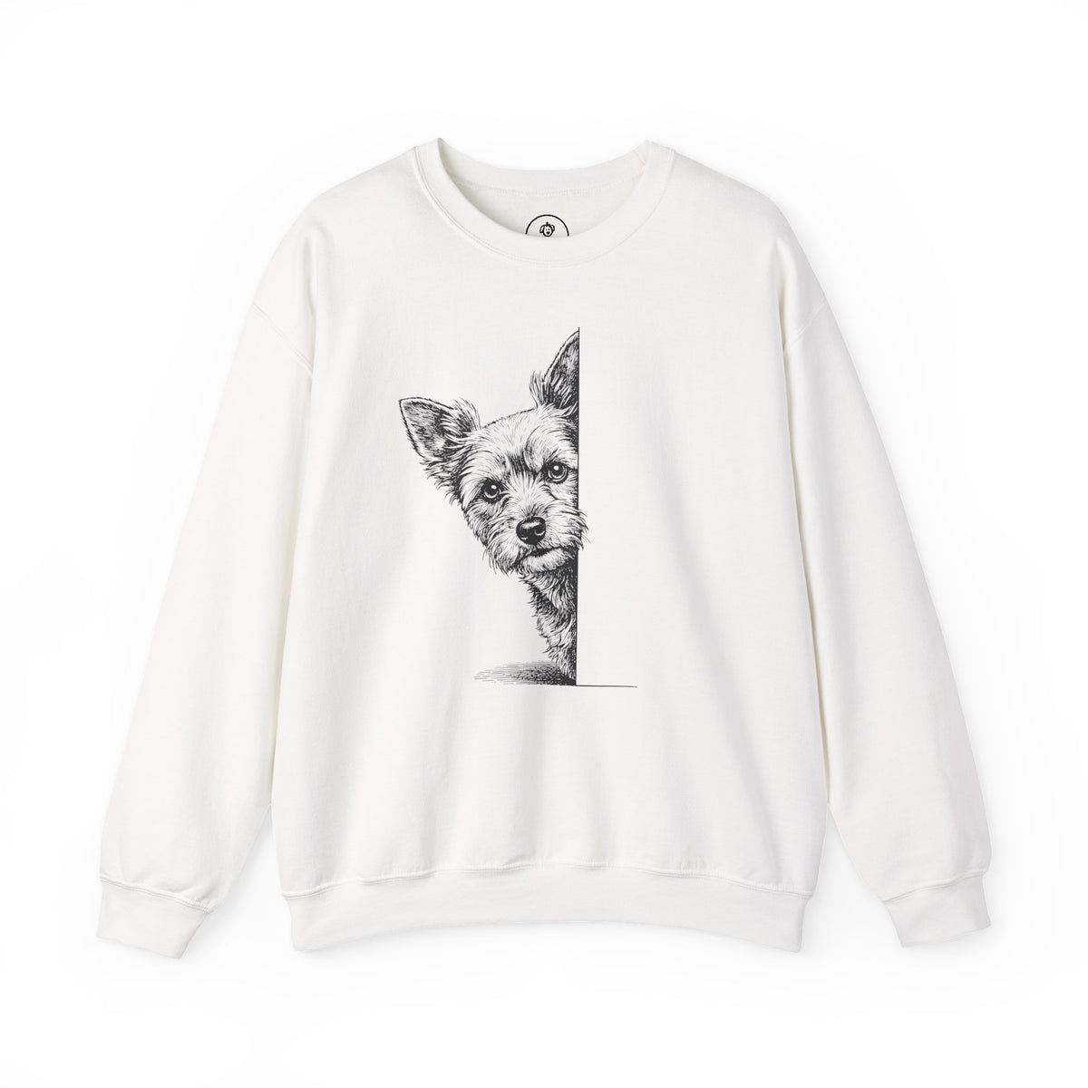 Yorkshire Terrier Yorkie Peeking Sweatshirt White Taco-Dog